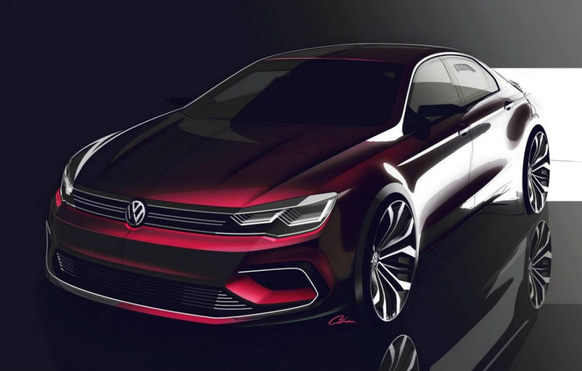 2014 Volkswagen Midsize Coupe Concept - Schite oficiale: Poza 1