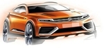 Primele schite cu Volkswagen CrossBlue Coupe Concept