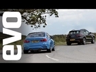 BMW M3 fata in fata cu Porsche Macan Turbo