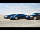 Bugatti Veyron vs Nissan GT-R vs Porsche 911 Turbo S